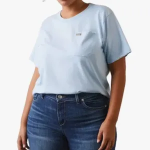 Ariat Women's Rebar CottonStrong Roughneck Graphic T-Shirt size medium blue​​ thumbnail 1