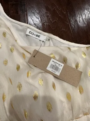DO+BE One Shoulder Ruffle Polka Dot Top thumbnail 4