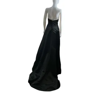 Studio 17 Prom Black White Strapless Beaded High Low Ruffle Gown 2715 Sz 2 thumbnail 6