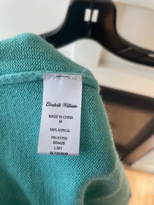 Elisabeth Williams women sweater green size M, very new thumbnail 6