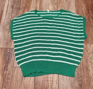 Jodifl Green Stripe Sweater Top thumbnail 1