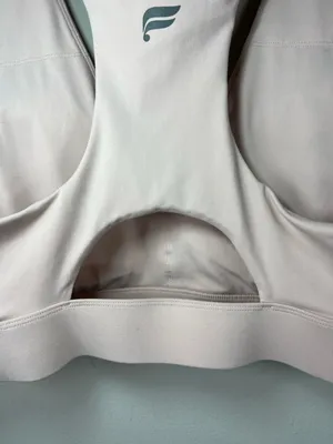 Fabletics On-The-Go Medium Impact Sports Bra Soft Shell Pink Padded Pocket Sz XL thumbnail 12