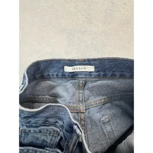 PacSun Ultra High Rise Slim Distressed Straight Leg Jeans Medium Wash 24" waist thumbnail 10