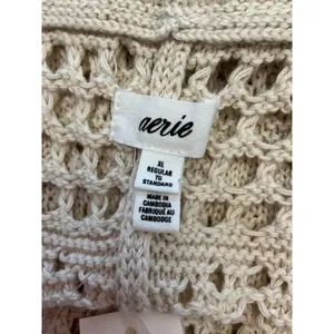 Aerie Womens XL Crochet Wide Leg Pants Cream Knit Beach Cover Up 0701-8501 NEW thumbnail 6