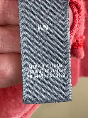Aerie Distressed Long Sleeve Tee Pink Coral Soft Casual Lightweight Boho M thumbnail 5