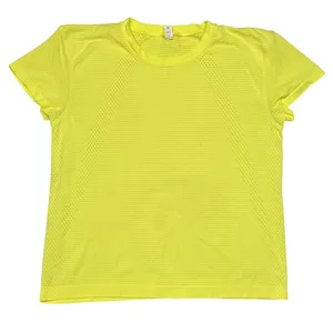 Lululemon Swiftly Tech Crew Neck Top Women's 8 Fluorescent‎ Yellow STAINED thumbnail 1