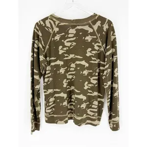Monrow Camo‎ Crewneck Sweatshirt Women's Size L Athleisure Top thumbnail 3