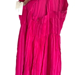 Anthropologie Line & Dot New Pink Fuchsia Striped Midi Sun Dress Size M thumbnail 8