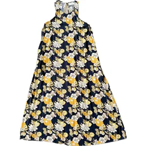 Natural Life Floral Maxi Dress XS S Black Yellow Flowers‎ Garden Long Sleeveless thumbnail 6