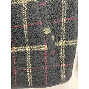 EP Pro Women Plaid Fleece Sherpa‎ Jacket Full Zip Black Red Tan Size S/P Golf thumbnail 7