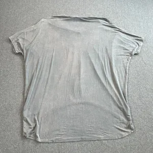 Jodifl Cutout Choker Tee Shirt Women Medium Gray High Low Dolman Sleeve Distress thumbnail 8