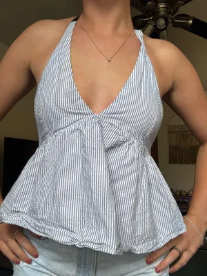 Zara Halter Tie Top thumbnail 1