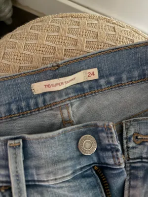 Levi's Light Blue Distressed Low-Rise Skinny Jeans - Women's thumbnail 3