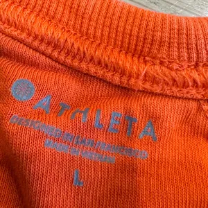 Athleta Sundown Puckered Crewneck orange pullover sweatshirt size large thumbnail 5