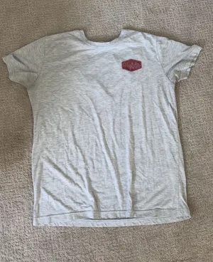 Gray Hylete graphic cotton t-shirt in a large thumbnail 1