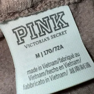 Victoria’s Secret PINK athletic short sweat campus shorts medium taupe pockets thumbnail 3