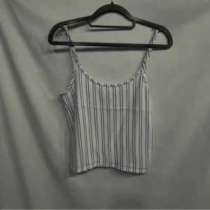 Pilcro Anthropologie Navy & White Striped corset tank size small NWT thumbnail 9