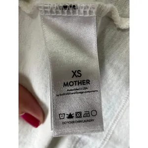 MOTHER The Sleep Over Tee XS White Cherry Graphic Never Mind Short Sleeve TShirt thumbnail 6