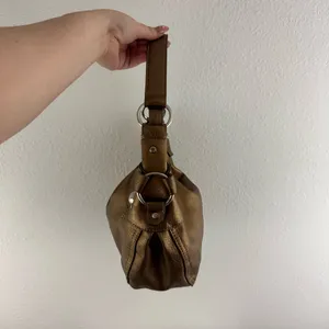 Vintage Y2K Metallic Copper Brown Studded Slouchy Hobo Shoulder Bag thumbnail 3
