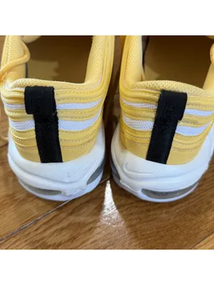 Size US 8 Wmns Nike Air Max 97 Topaz Gold White Taxi Sneakers Trainers 921733 thumbnail 5