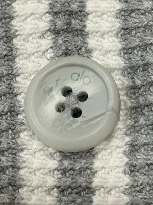 Alo Yoga Tennis Club Cardigan Sweater XS Gray Varsity Preppy Athleisure Chic thumbnail 10