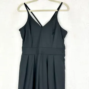 Halara Breezeful Wide Leg Jumpsuit Size Large NWT Black Pocket Quick Dry thumbnail 5