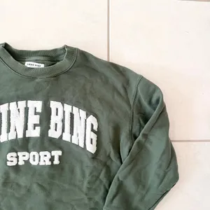 Anine Bing Sport Tyler Sweatshirt Artichoke Green Collegiate Lettering Large thumbnail 3