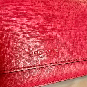 Coach Scarlet Pink Saffiano Leather Slim Soft Wallet #F49350 thumbnail 8