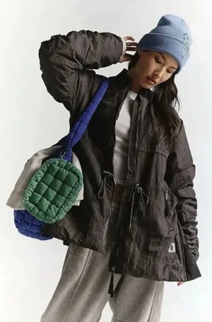 Free People Tricked Out Trek Utility Puffer XS oversized cargo belted thumbnail 1