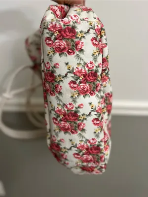 Farmhouse Is My Style Floral Rose Canvas Farmstyle Rope Handle Tote Bag thumbnail 10
