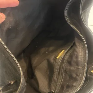 GANSON Black Suede Shoulder Bag Black thumbnail 7