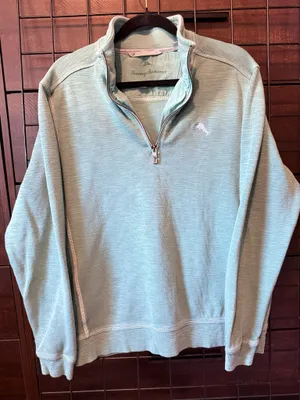 Tommy Bahama Light Blue Quarter-Zip Pullover thumbnail 1