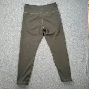 Zyia Active Cropped Leggings Women's 12 Olive Green Floral Print Gym Workout thumbnail 8