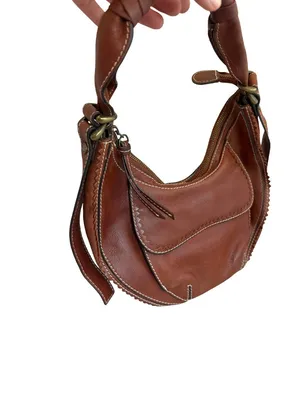 BCBGMaxAzria Brown Y2K Purse Shoulder Bag 2000s Retro Vintage Small Boho Slouch thumbnail 7