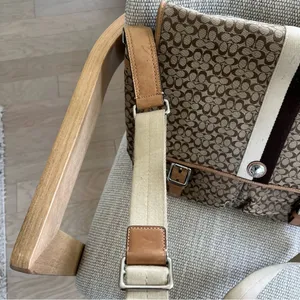 Vintage Coach Voyager Logo Canvas and Leather Messenger Bag in Brown thumbnail 4