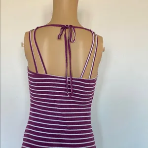 Purple and White Striped Dress thumbnail 5