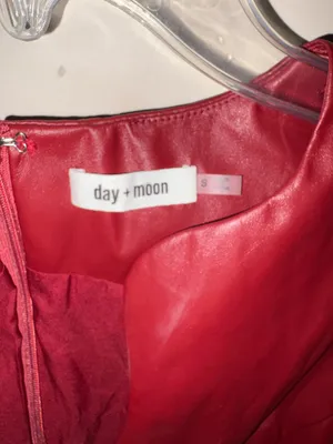 Red leather dress thumbnail 2