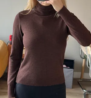 Dark Brown Turtleneck Sweater thumbnail 1