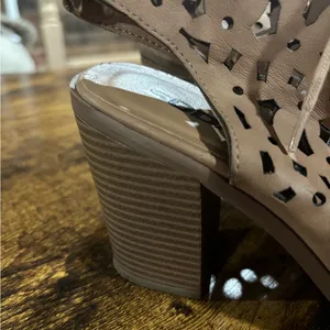 TAN SODA OPEN TOE HEELS thumbnail 2