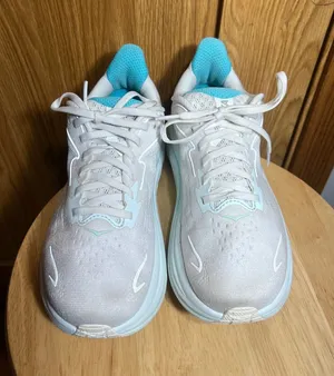 Hoka Women's White & Teal Running Sneakers thumbnail 1