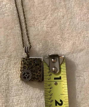 Unique gear medal book necklace, one of the kind thumbnail 6