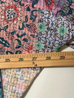 World Market Floral Boho Patchwork Open Front Kimono Cardigan one size pink blue thumbnail 10