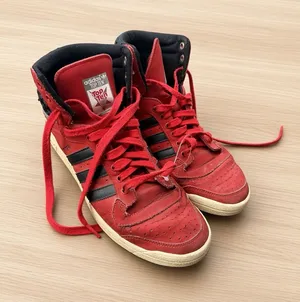 Adidas Top Ten Hi Men’s Size 10 Red Black High Top thumbnail 1