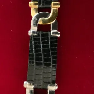 Burberry leather and metal vintage bracelet thumbnail 2