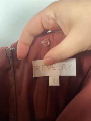 Revelry Rosalie Tulle Convertible Dress in cinnamon rose size 2 strapless thumbnail 4