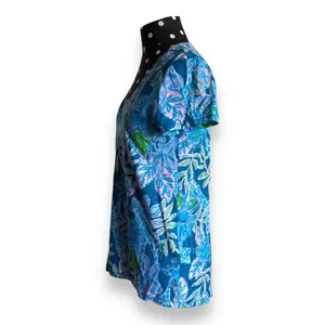 Lilly Pulitzer Womens Tee‎ Sz XS Macaw Blue Tall Me About It Etta Top Slub thumbnail 8