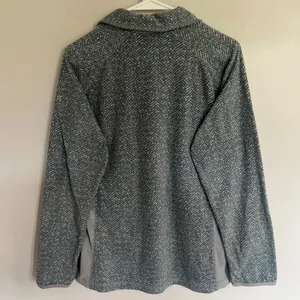 Columbia Womens Grey Herringbone Fleece Quarter‎ Zip Pullover Sweater Large thumbnail 9