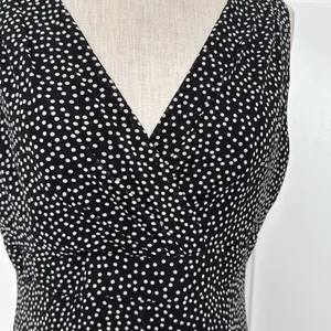 Chaps trumpet hem polka dot sleeveless midi dress thumbnail 15