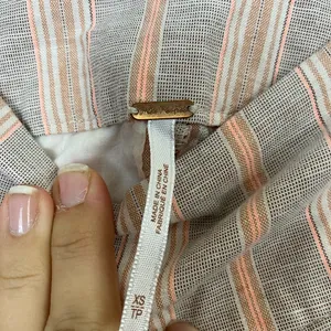 Free People Tan Pink Austin Striped Shorts thumbnail 6