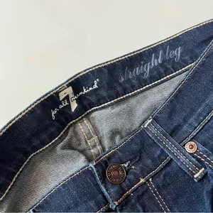 7 For All Mankind • Dark Blue Straight Leg Denim Jeans thumbnail 5